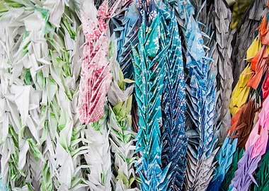 Origami cranes