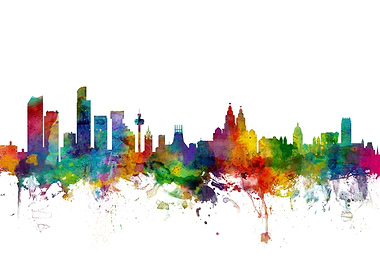 Liverpool England Skyline