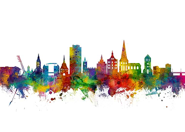 Rostock Germany Skyline