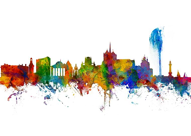 Geneva Switzerland Skyline