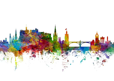 Edinburgh Scotland Skyline
