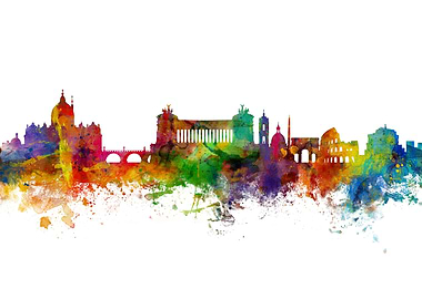 Rome Italy Skyline