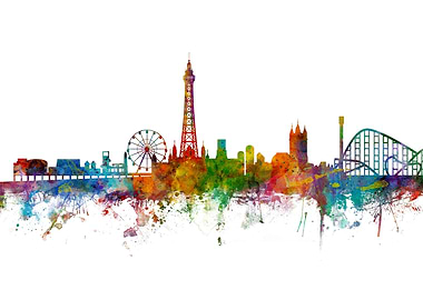 Blackpool England Skyline