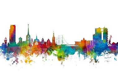 Halmstad Sweden Skyline