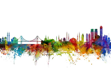 Istanbul Turkey Skyline