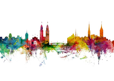 Zurich Switzerland Skyline