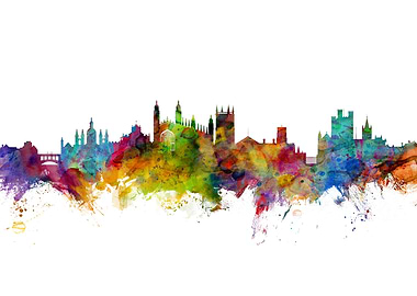 Cambridge England Skyline