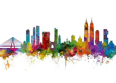 Mumbai India Skyline