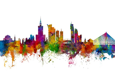 Warsaw Poland Skyline