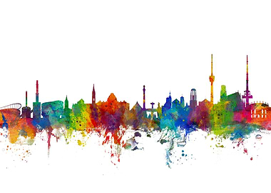 Stuttgart Germany Skyline