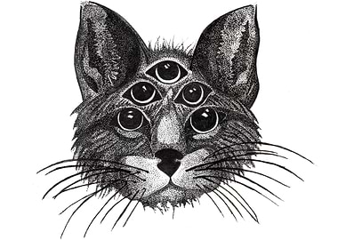 Cat dotwork