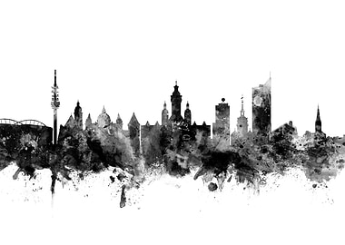 Leipzig Germany Skyline