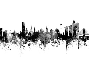 Copenhagen Denmark Skyline