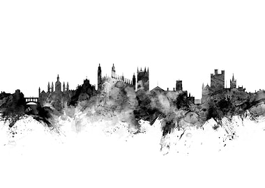 Cambridge England Skyline