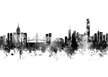 Hong Kong China Skyline