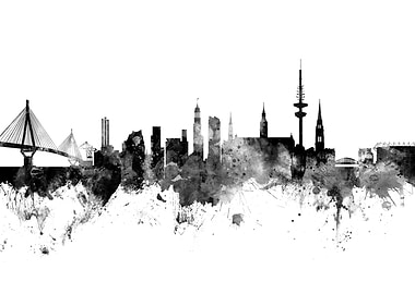 Hamburg Germany Skyline