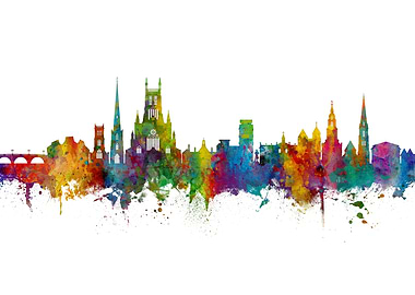 Worcester England Skyline