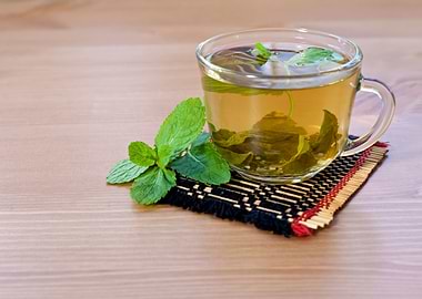 Green tea with mint