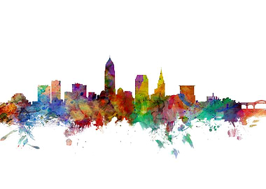 Cleveland Ohio Skyline