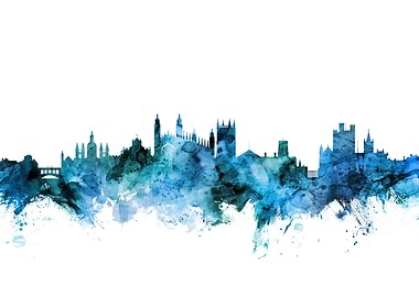 Cambridge England Skyline