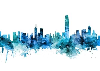 Hong Kong China Skyline