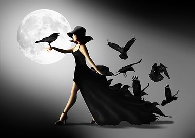 The woman with the ravens
