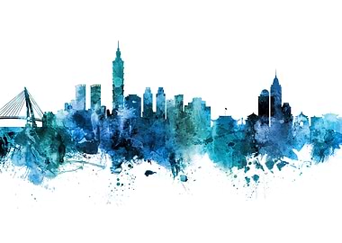 Taipei Taiwan Skyline