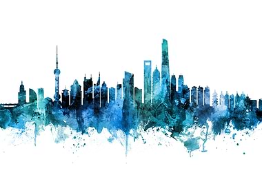 Shanghai China Skyline