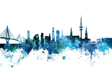 Hamburg Germany Skyline