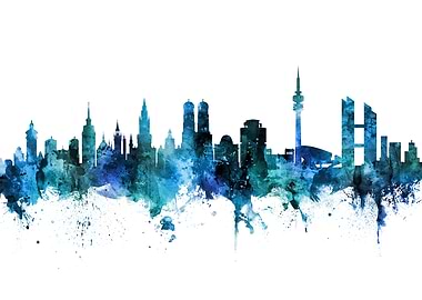 Munich Germany Skyline