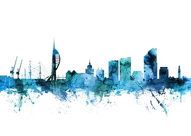 Portsmouth England Skyline