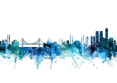 Istanbul Turkey Skyline