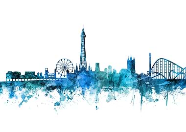 Blackpool England Skyline