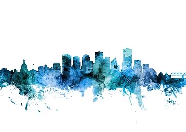 Edmonton Canada Skyline