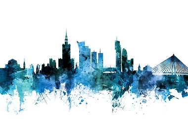 Warsaw Poland Skyline