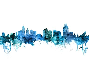Cincinnati Ohio Skyline