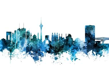 Tehran Iran Skyline