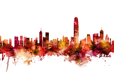 Hong Kong China Skyline