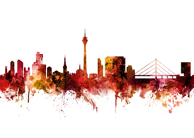 Dusseldorf Germany Skyline
