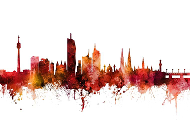 Vienna Austria Skyline