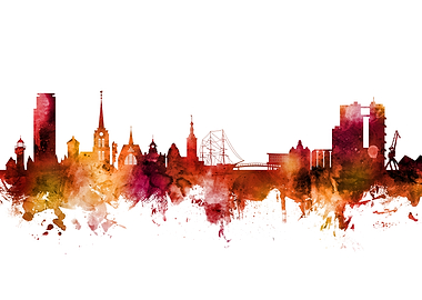 Halmstad Sweden Skyline