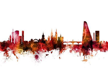 Basel Switzerland Skyline