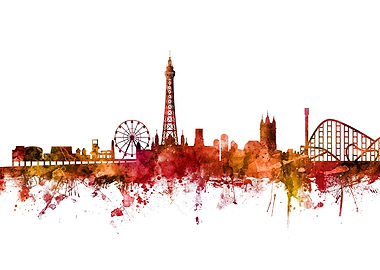 Blackpool England Skyline