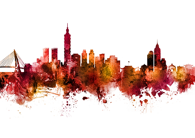 Taipei Taiwan Skyline