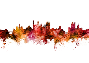 Cambridge England Skyline