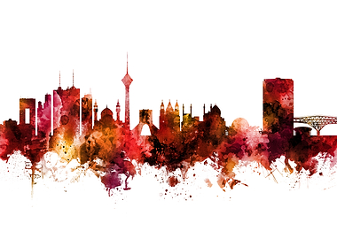 Tehran Iran Skyline