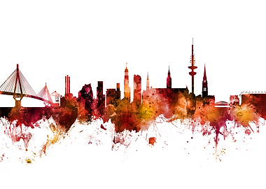 Hamburg Germany Skyline