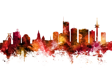 Essen Germany Skyline