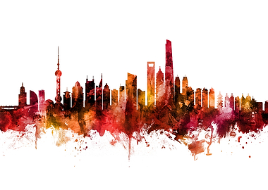 Shanghai China Skyline