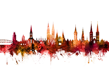 Lubeck Germany Skyline